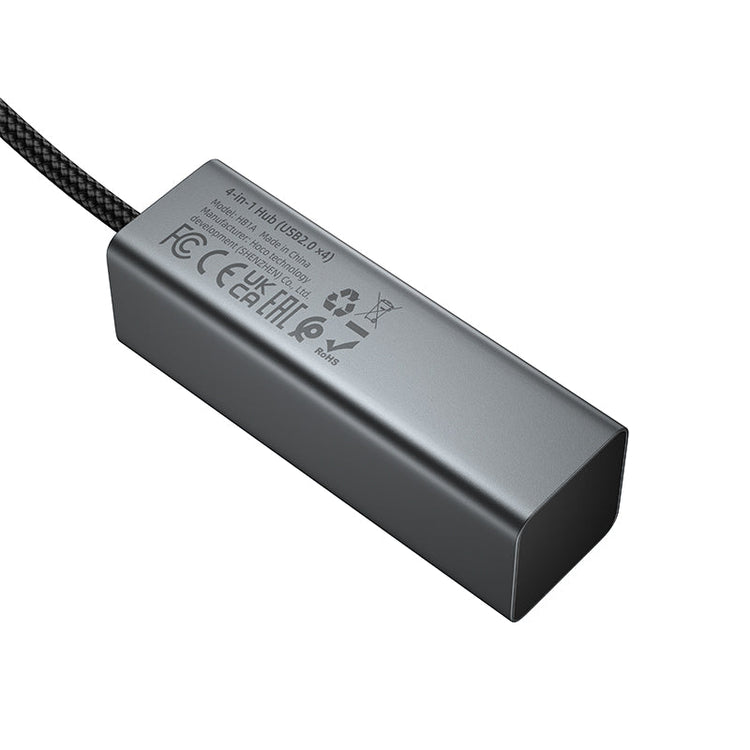 Hoco 4-in-1 USB Hub with 4x USB 2.0 Ports for Laptop, Desktop and Travel Use