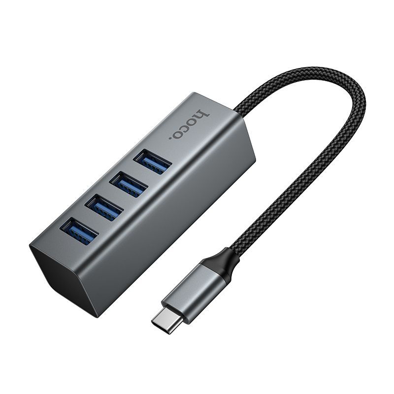 Hoco USB-C Hub 4 Port USB 3.0 Splitter Multiport Adapter High Speed HB1C