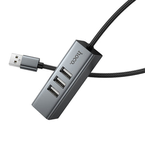 Hoco 4-in-1 USB Hub with 3x USB 2.0 Ports and RJ45 Ethernet for Laptops