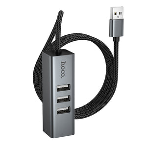 Hoco 4-in-1 USB Hub with 3x USB 2.0 Ports and RJ45 Ethernet for Laptops