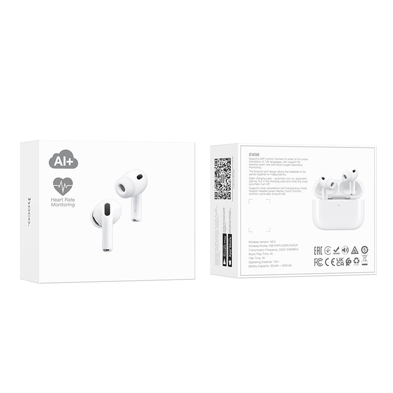 Hoco Pro 3 ANC Noise Cancelling Earbuds with Heart Rate and Oxygen Monitoring