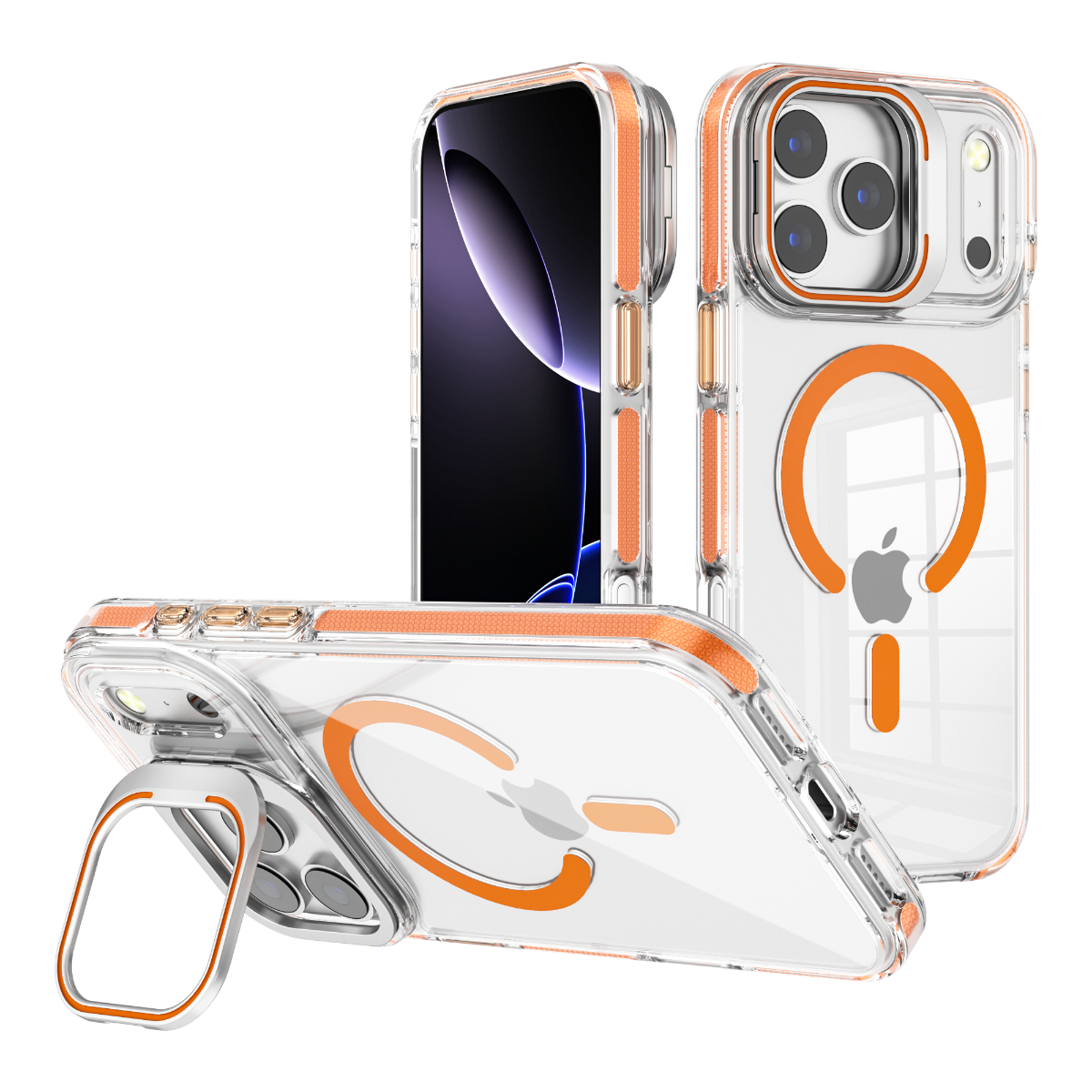 Blacktech iPhone 18 Pro Max J2 Shock Absorbing Case with Camera Stand MagSafe Magnetic