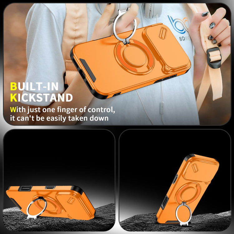 iPhone 17 Pro Max Blacktech Magnetic TitanRing Armor Case