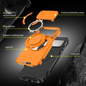 iPhone 17 Pro Max Blacktech Magnetic TitanRing Armor Case