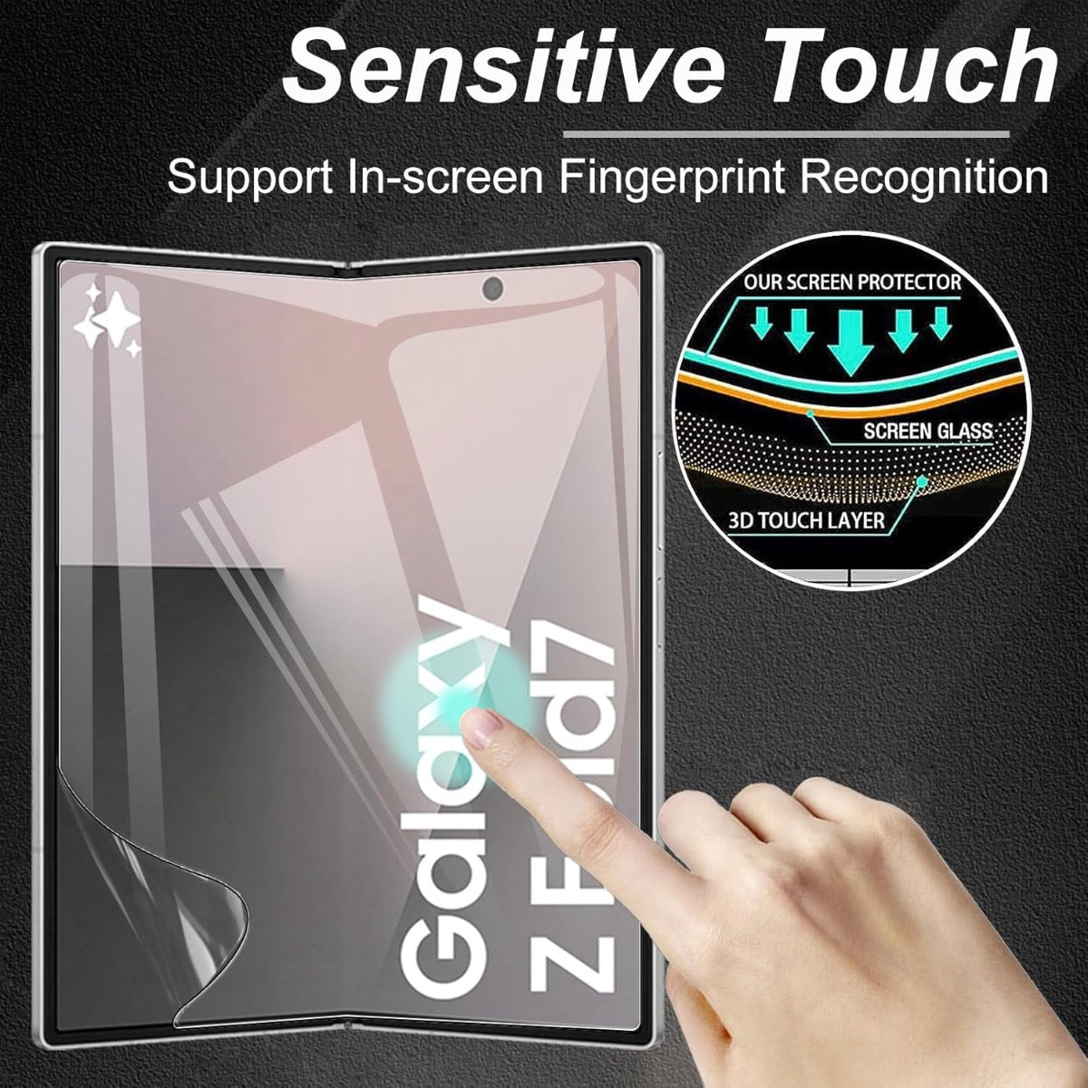 LITO Samsung Galaxy Z Flip 6 / 7 FE Unbreakable Self Repairing Screen Protector - Full Set