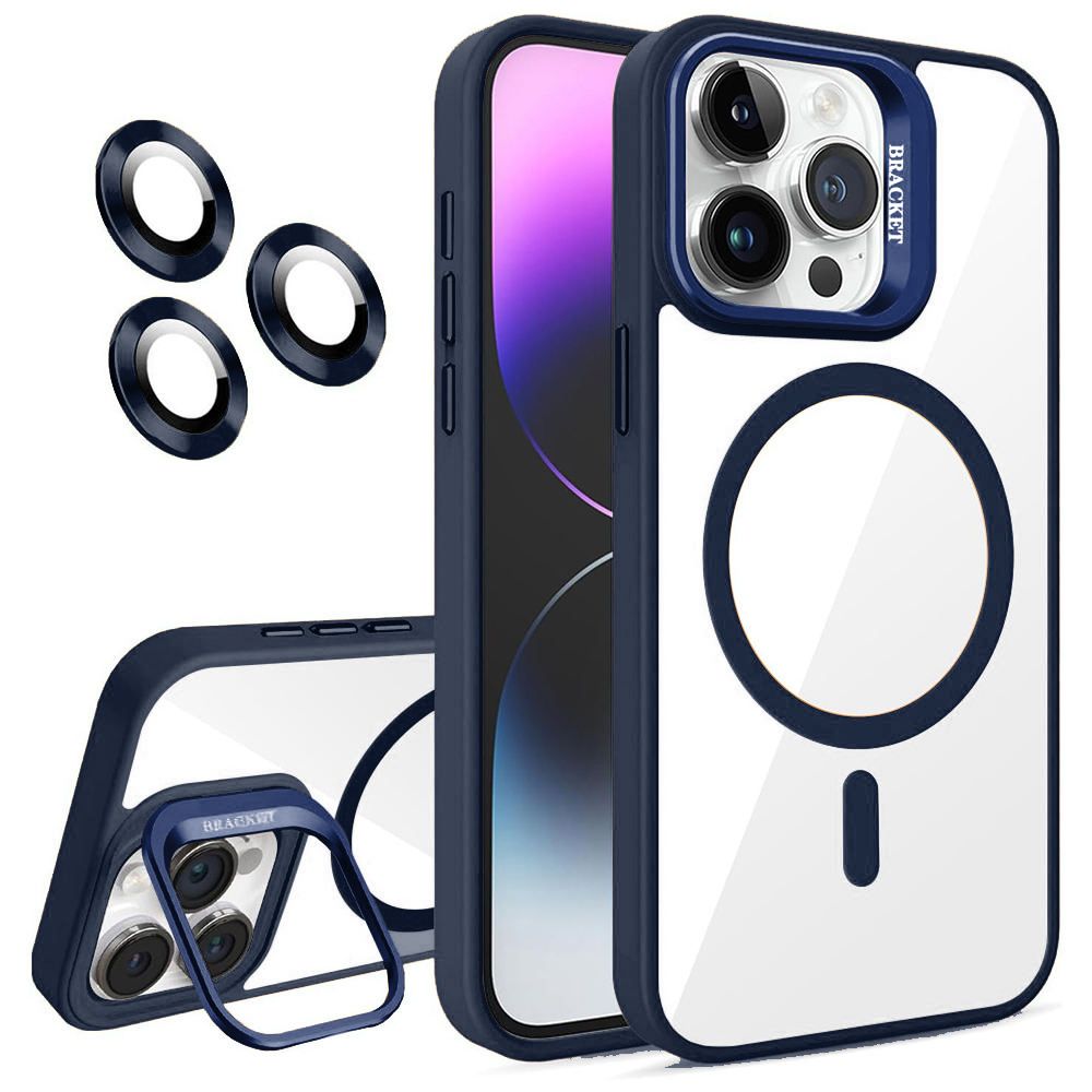 Blacktech iPhone 17 Magsafe Magnetic Protective Case with Camera Stand