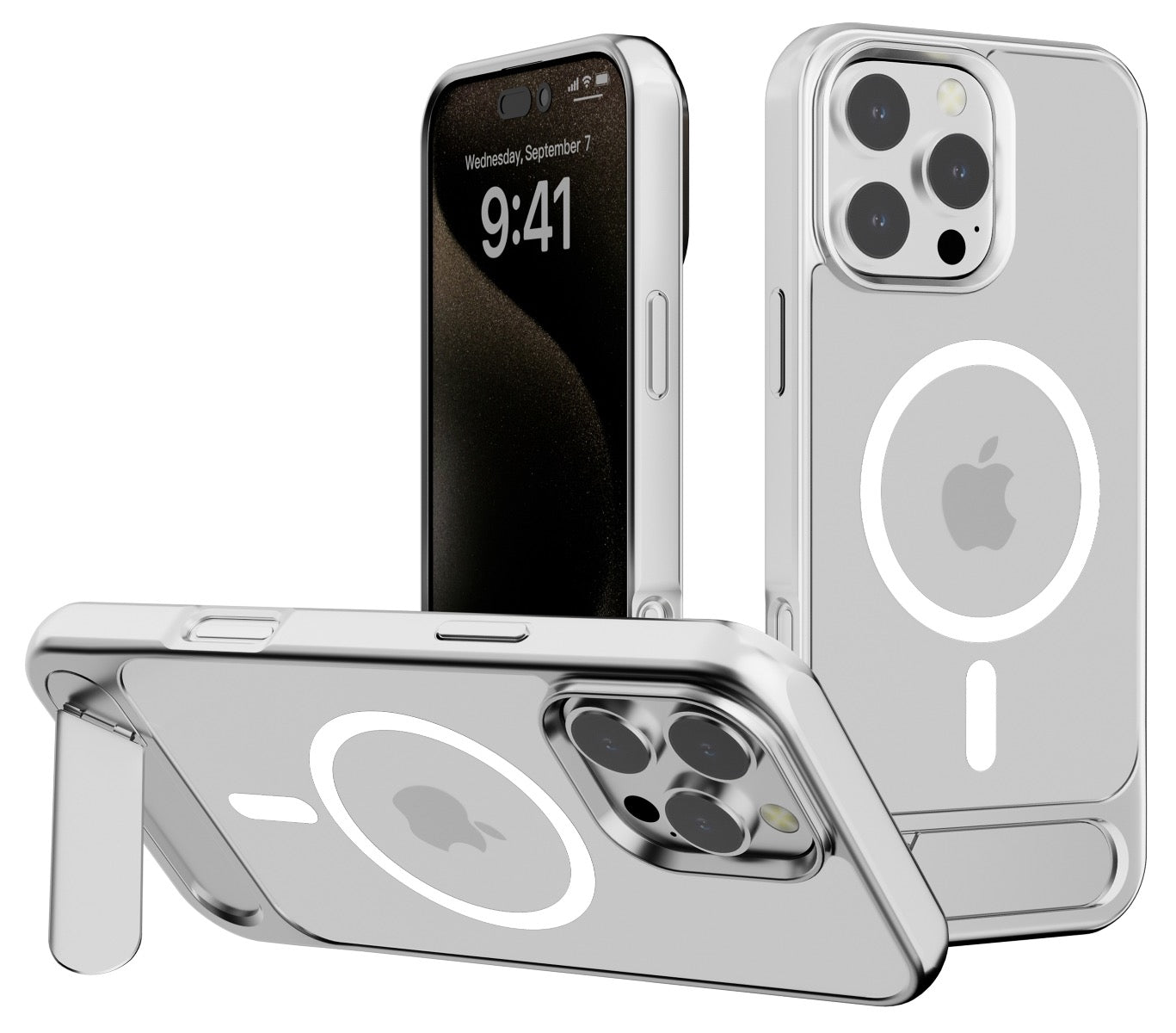 iPhone 17 Pro Blacktech X1 metallic with stand case MagSafe Magnetic Kickstand