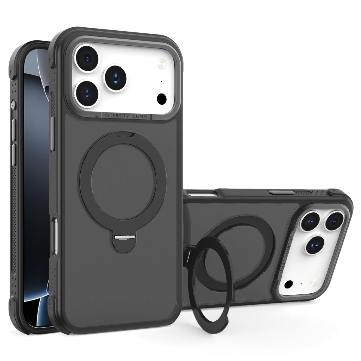 iPhone 17 Pro Blacktech O3 Aluminum Camera Frame SilkTouch Ring Case MagSafe Magnetic