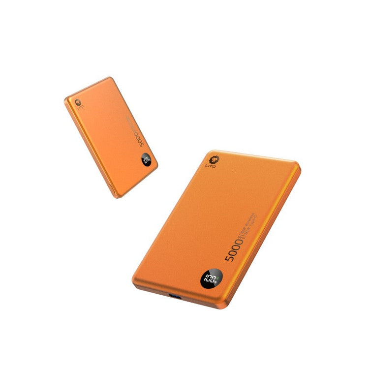 LITO 5000mAh Qi2 Magnetic Wireless Power Bank Ultra Slim with Display MagSafe LP08