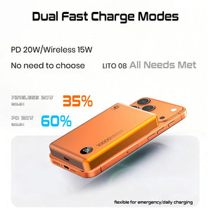 LITO 10000mAh Ultra Thin MagSafe Magnetic Power Bank with Digital Display