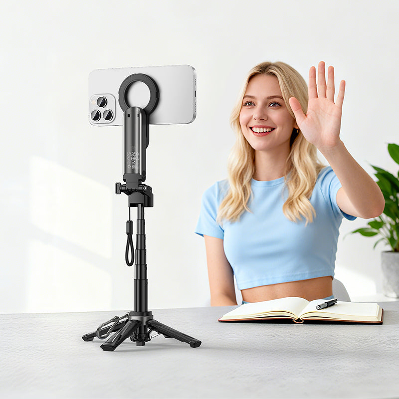 Hoco 48cm 3-in-1 Magnetic Live Broadcast Stand with Bluetooth Remote