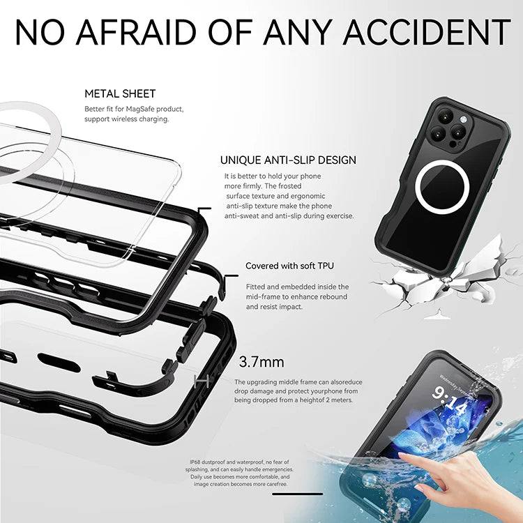 Blacktech Samsung Galaxy S25 FE / S26 FE Waterproof Case MagSafe Magnetic