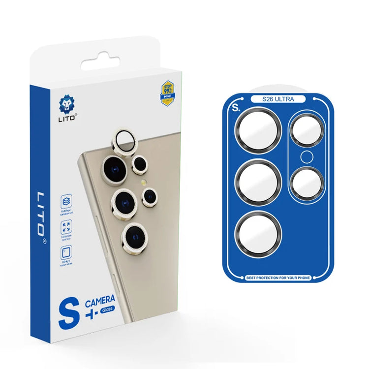 LITO Samsung Galaxy S25 Ultra C2 AR+AF Coating Aluminum Alloy Camera Corning Glass with Easy Installation Tool