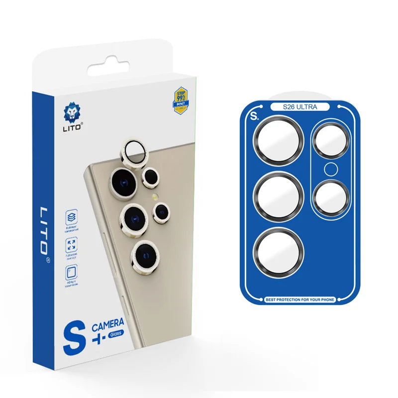 LITO Samsung Galaxy S25 Ultra C2 AR+AF Coating Aluminum Alloy Camera Corning Glass with Easy Installation Tool