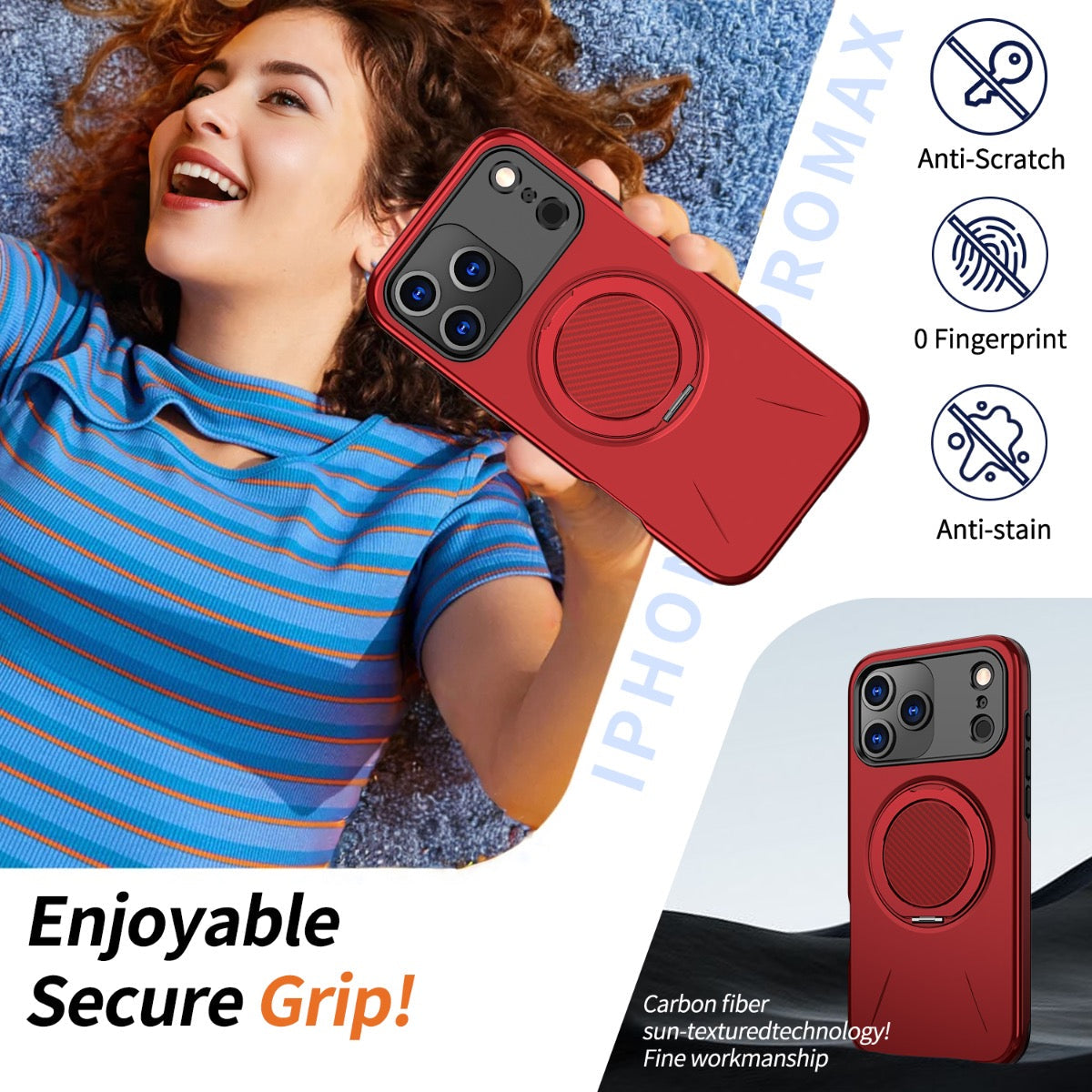 iPhone 17 Pro Max Blacktech Sentinel X Ring Case MagSafe Magnetic Rugged Grip