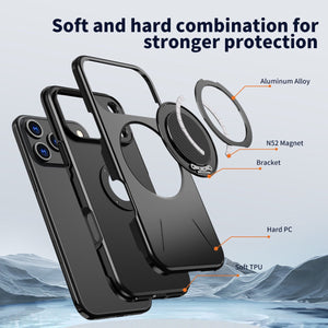 iPhone 17 Pro Blacktech Sentinel X Ring Case MagSafe Magnetic Rugged Grip