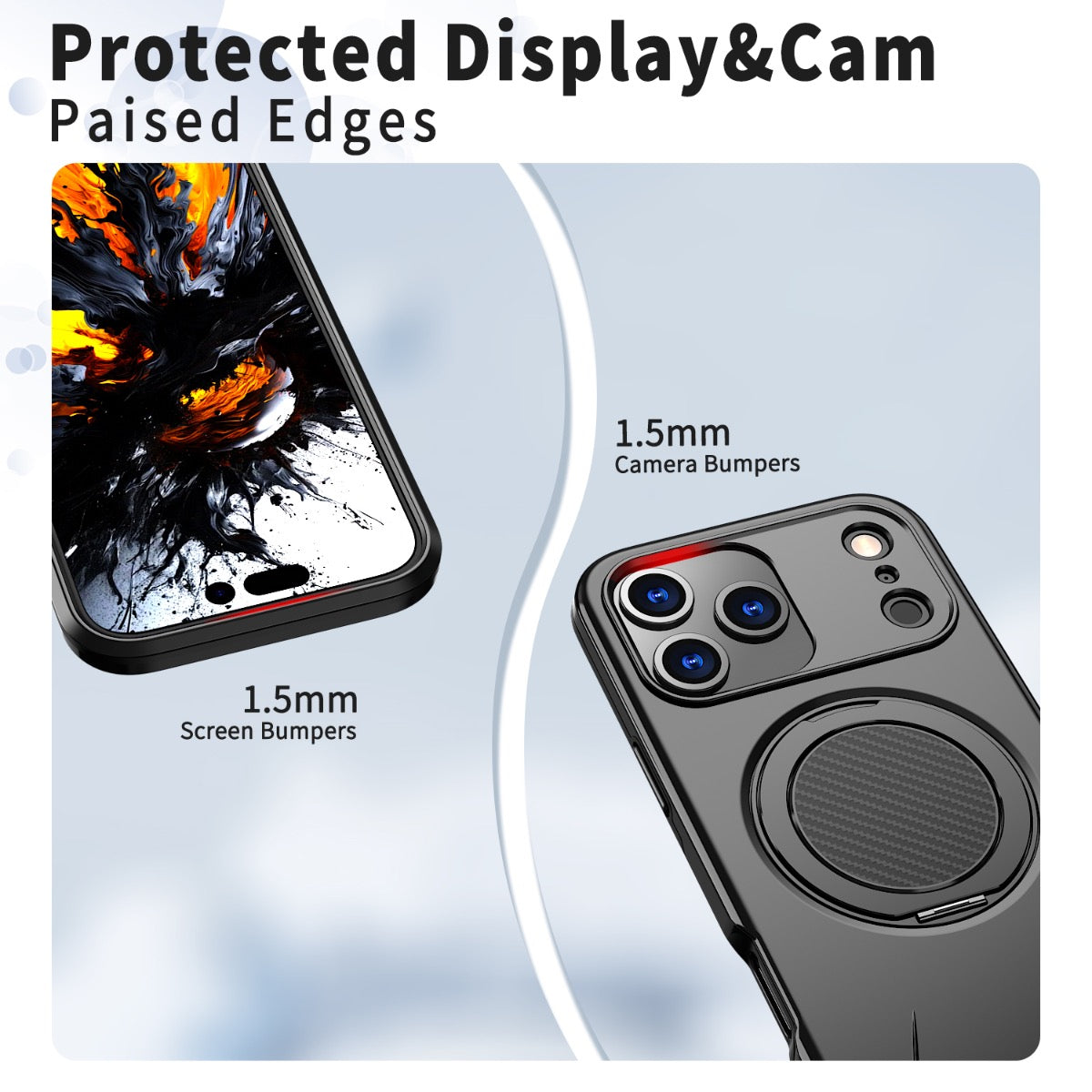 iPhone 13 Pro Blacktech Sentinel X Ring Case MagSafe Magnetic Rugged Grip