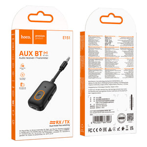 Hoco Bluetooth 5.4 AUX Audio Receiver and Transmitter Wireless Adapter E151