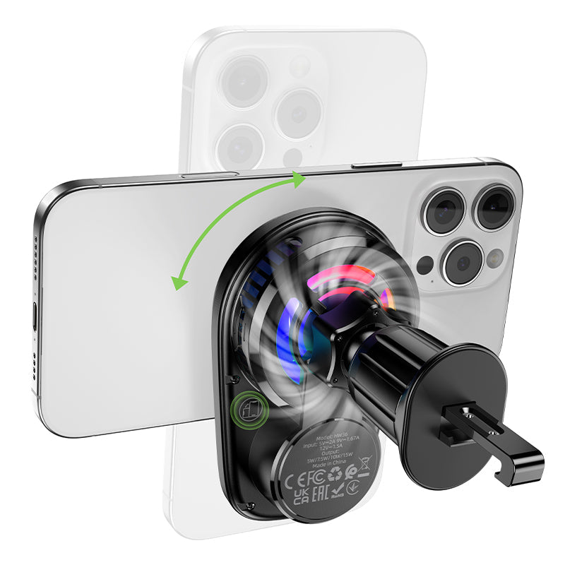 Hoco 15W Magsafe Magnetic Wireless Car Charger Holder for Air Vent HW36