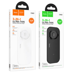 Hoco 3-in-1 Desktop Wireless Fast Charger for Phone Watch and Earbuds Stand CW65