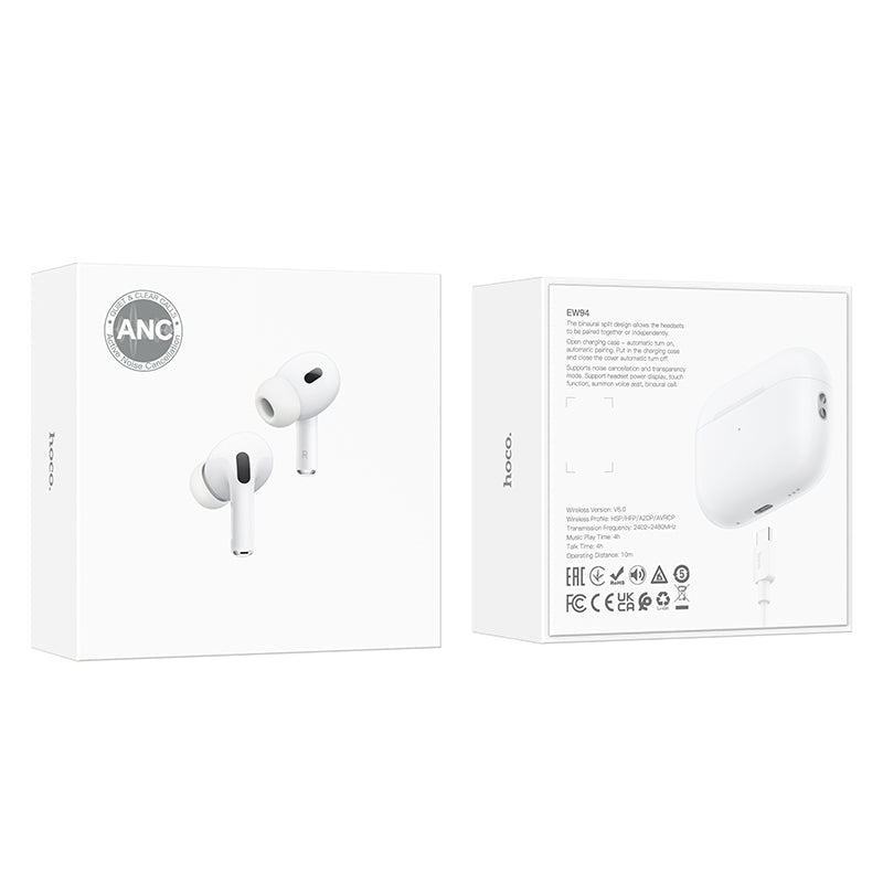 Hoco True Wireless ANC Bluetooth Earbuds Active Noise Cancelling Bluetooth 6.0 EW94