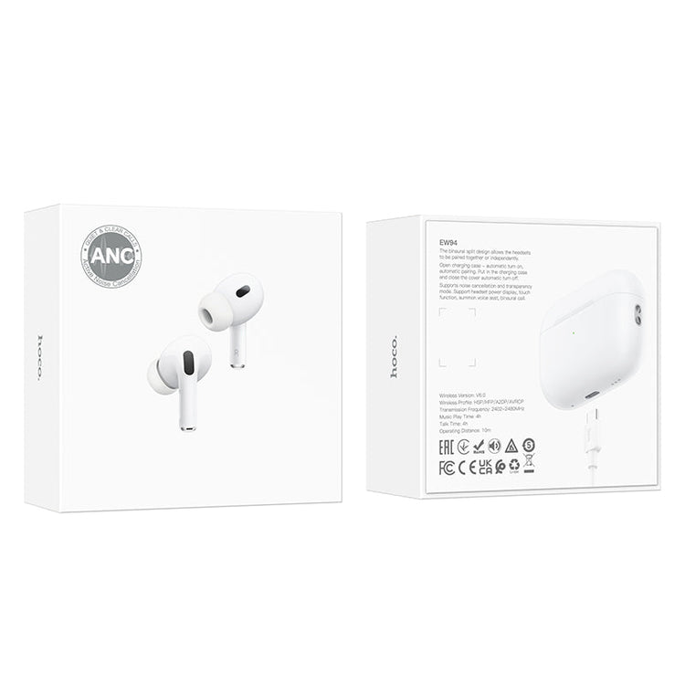 Hoco True Wireless ANC Bluetooth Earbuds Active Noise Cancelling Bluetooth 6.0 EW94