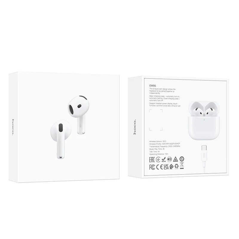 Hoco True Wireless Bluetooth Earbuds Stereo Sound with Microphone and Charging Case EW95