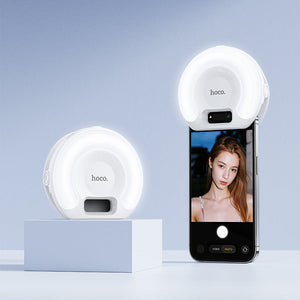 Hoco Clip-On LED Selfie Fill Light Rechargeable Adjustable Brightness Levels K160