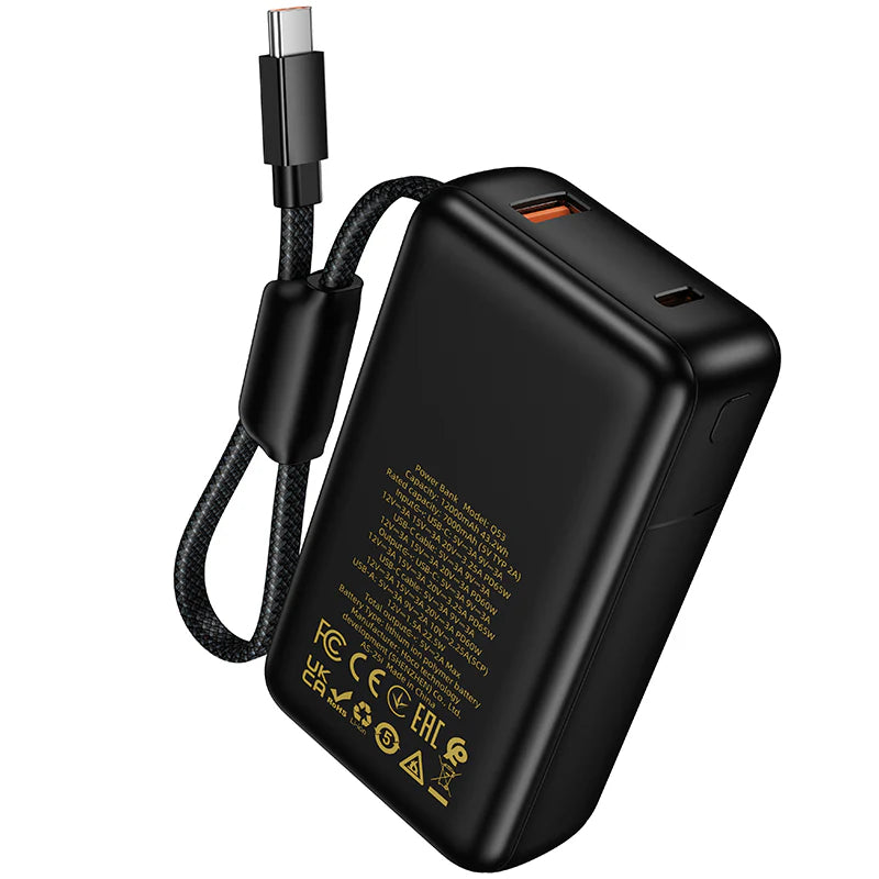 Hoco 12000mAh Power Bank 65W PD Fast Charging Multi-Protocol Support Portable Q53