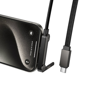 Hoco USB-C to USB-C 60W Fast Charging Cable with Built-In Phone Stand Bracket U150