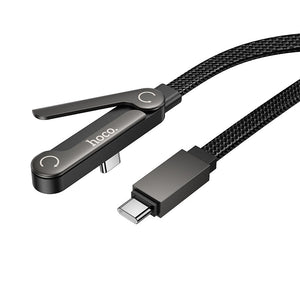 Hoco USB-C to USB-C 60W Fast Charging Cable with Built-In Phone Stand Bracket U150