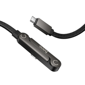 Hoco USB-C to USB-C 60W Fast Charging Cable with Built-In Phone Stand Bracket U150