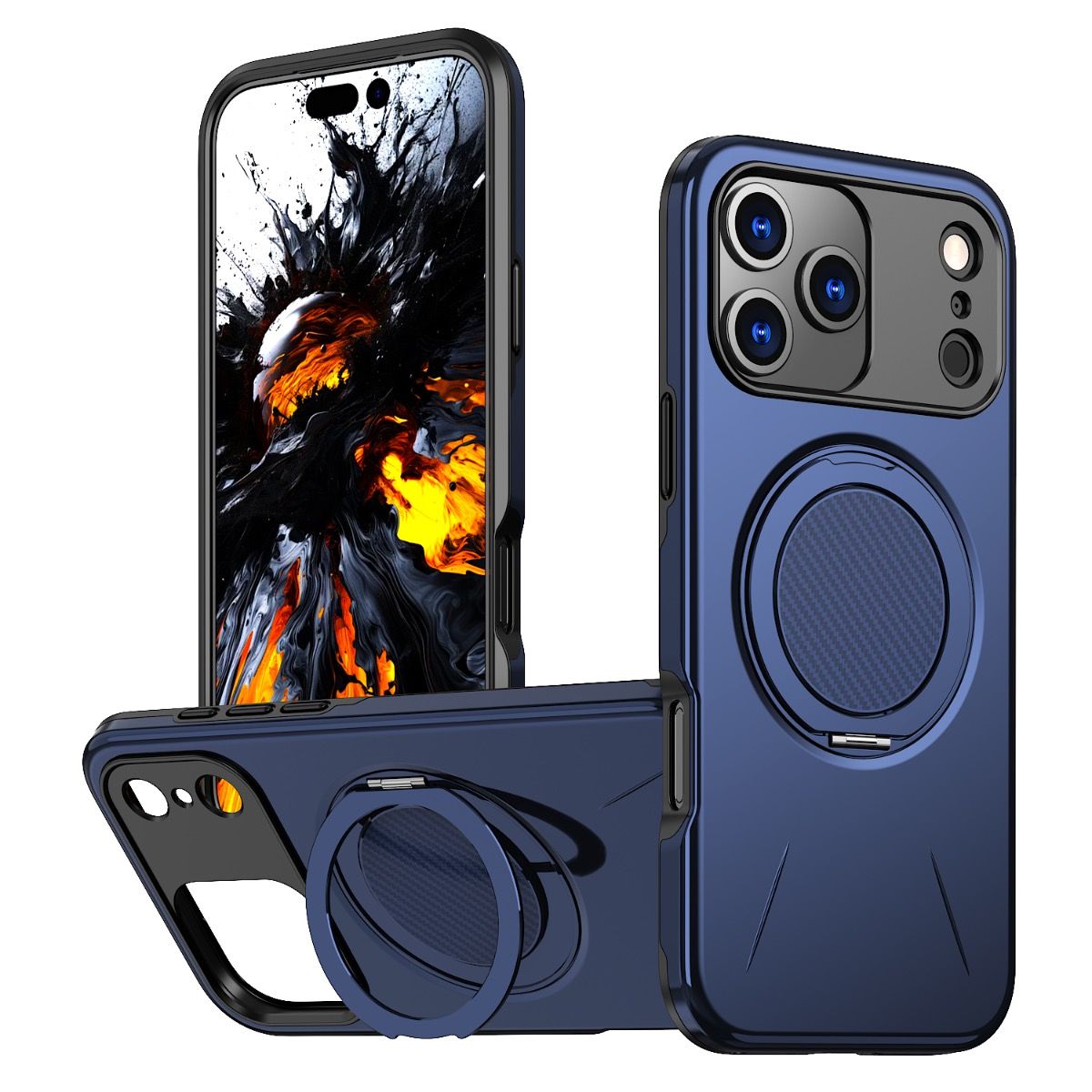 Blacktech Sentinel Ring Magnetic Ring Stand Camera Case