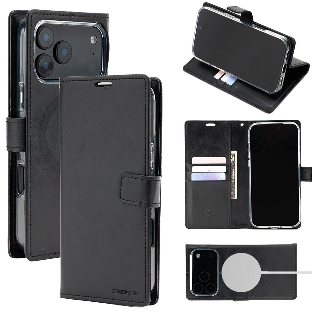 Goospery Mercury Samsung Galaxy S26 Blue Moon Diary Flip Wallet Magsafe Case