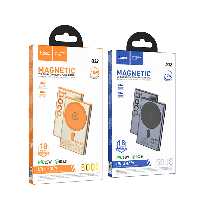 Hoco 5000mAh MagSafe Magnetic Wireless Power Bank PD20W Fast Charging Portable Charger