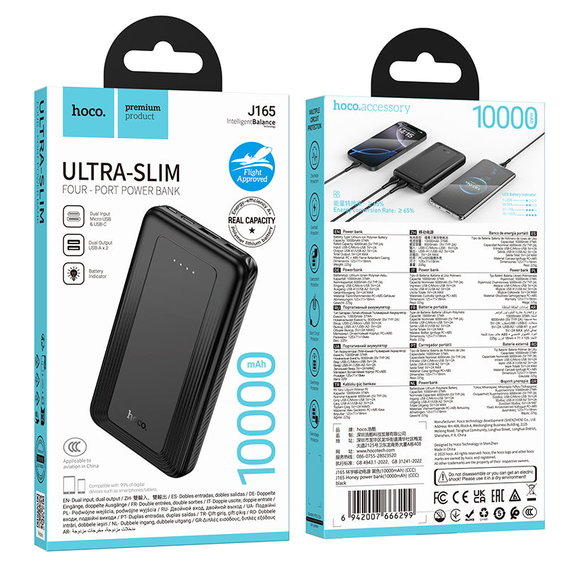 Hoco 10000mAh Portable Power Bank Phone Charger Battery Pack
