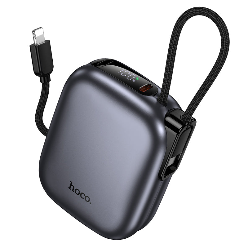 Hoco 10000mAh Compact Power Bank PD20W CCC Certified Super Small Built-In Cable Q49