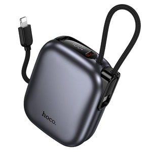 Hoco 10000mAh Compact Power Bank PD20W CCC Certified Super Small Built-In Cable Q49