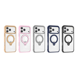 Blacktech Samsung Galaxy S26 Ultra O5 Clear Aluminum Camera Frame Ring Stand Case MagSafe Magnetic