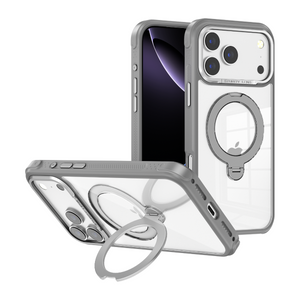 Blacktech Samsung Galaxy S26 Ultra O5 Clear Aluminum Camera Frame Ring Stand Case MagSafe Magnetic