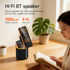 Hoco 4-in-1 Bluetooth Speaker 15W Magnetic Wireless Charger and Ambient Light DWQ05