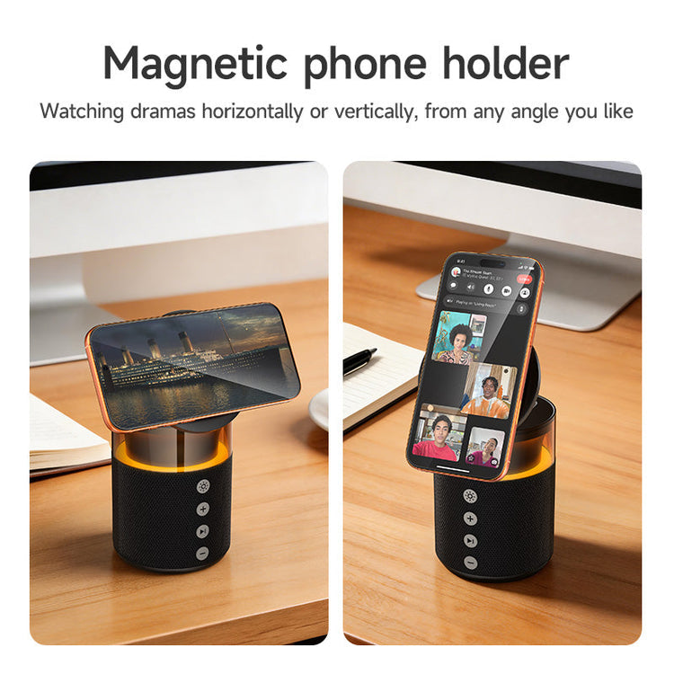 Hoco 4-in-1 Bluetooth Speaker 15W Magnetic Wireless Charger and Ambient Light DWQ05
