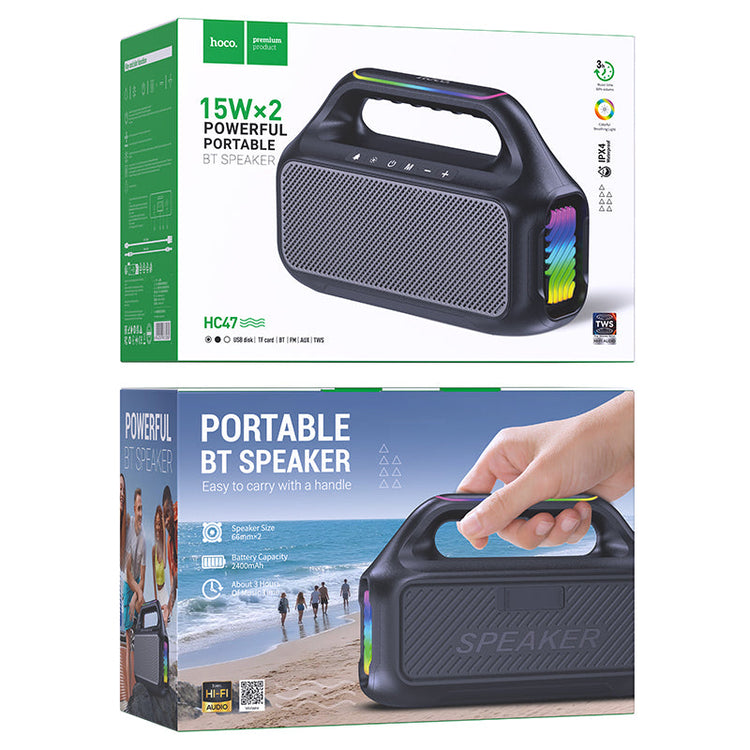 Hoco Bluetooth Speaker 30W Dual Driver Stereo Sound Wide Soundstage Portable HC47