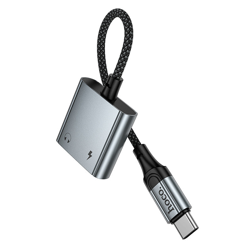 Hoco USB-C to USB-C and 3.5mm Audio Adapter for Charging and Listening