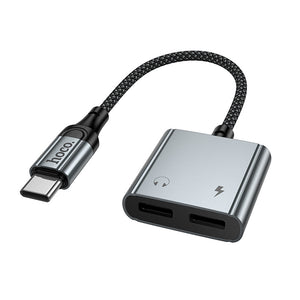 Hoco USB-C to Dual USB-C Splitter Adapter for Charging and Audio