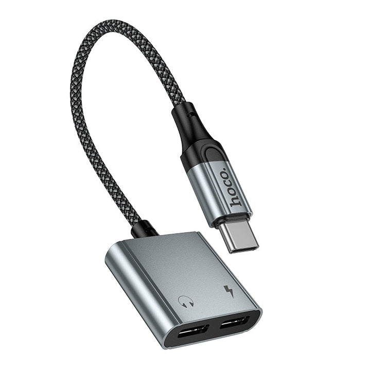 Hoco USB-C to Dual USB-C Splitter Adapter for Charging and Audio
