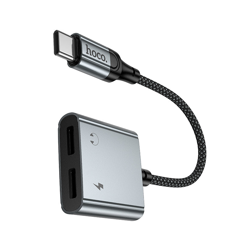 Hoco USB-C to Dual USB-C Splitter Adapter for Charging and Audio
