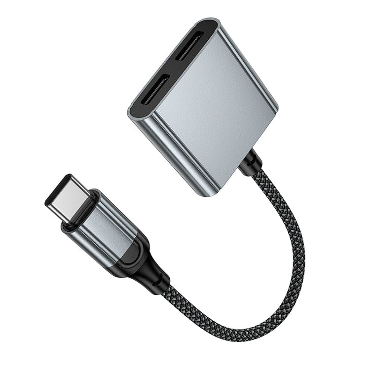 Hoco USB-C to Dual USB-C Splitter Adapter for Charging and Audio