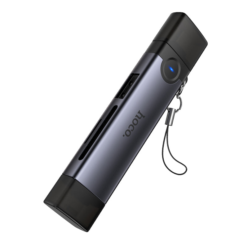 Hoco 3-in-1 USB-C and Lightning Card Reader for Phones and Tablets