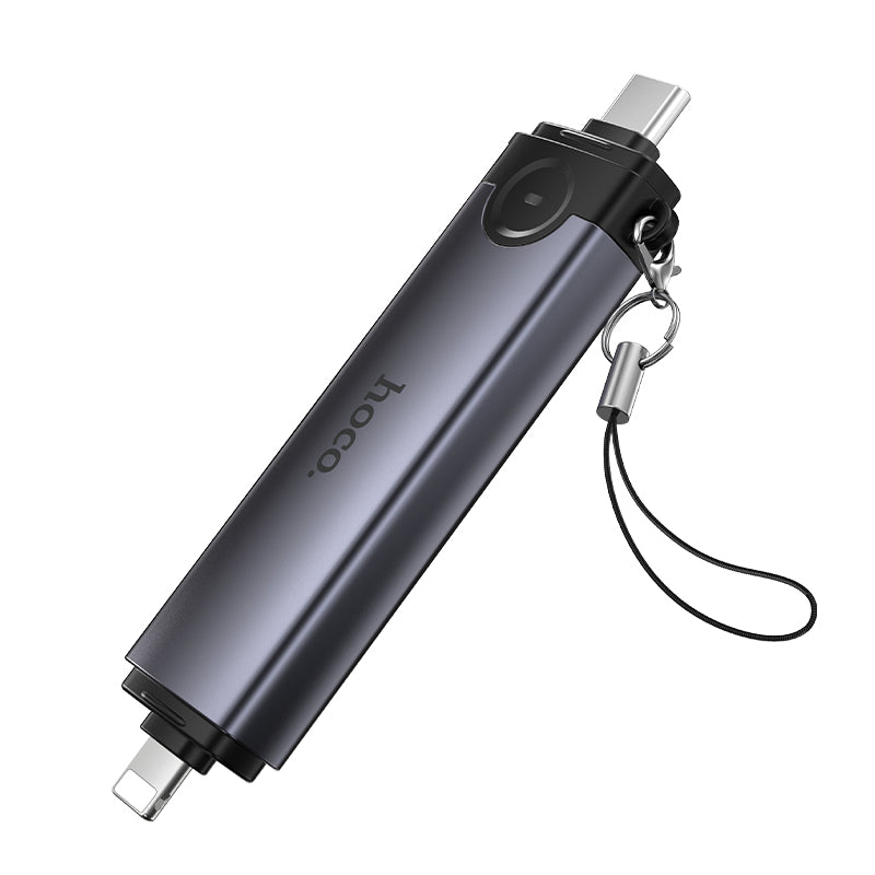 Hoco 3-in-1 USB-C and Lightning Card Reader for Phones and Tablets